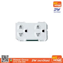 เต้ารับคู่ เสียบขากลมแบน กราวด์ ม่านนิรภัย WEG15829 PANASONIC