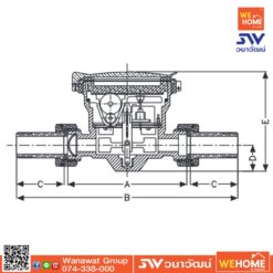 Alternative view of มิเตอร์น้ำ SANWA 1/2