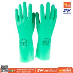 ถุงมือยางไนไตร 15 มิล สีเขียว # L (9571012-9)