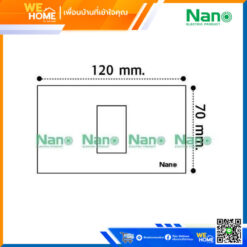 Alternative view of แผงหน้ากากขอบเหลี่ยม 1 ช่อง สีดำ NANO-400-1B
