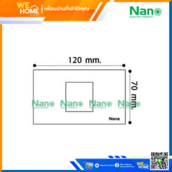 Alternative view of แผงหน้ากากขอบเหลี่ยม 2 ช่องกลาง สีดำ NANO-400-5B