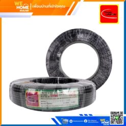 สายไฟ THW ขนาด 10x100เมตร สีดำ THAIUNION ไทยยูเนี่ยน