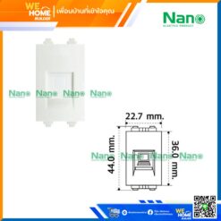 Alternative view of เต้ารับคอมพิวเตอร์ NANO (LAN) CAT6 NN-LAN6 สีขาว