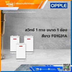 สวิทช์ 1 ทาง ขนาด 1 ช่อง สีขาว F01G31A Opple