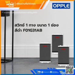 สวิทช์ 1 ทาง ขนาด 1 ช่อง สีดำ F01G31AB Opple