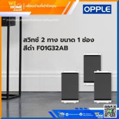 สวิทช์ 2 ทาง ขนาด 1 ช่อง สีดำ F01G32AB Opple