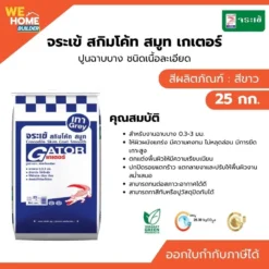 จระเข้ เกเตอร์สกิมโค้ท ขนาด สมูท ขนาด 25 กก. เทา